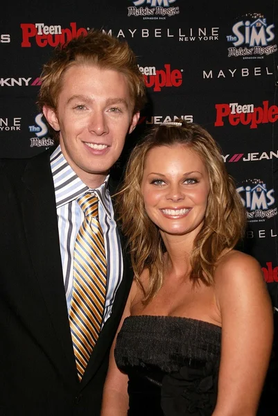 Clay Aiken and date Amber — 图库照片