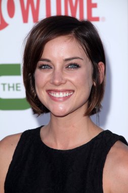 Jessica stroup, cbs, cw ve showtime tca parti, pagoda, beve