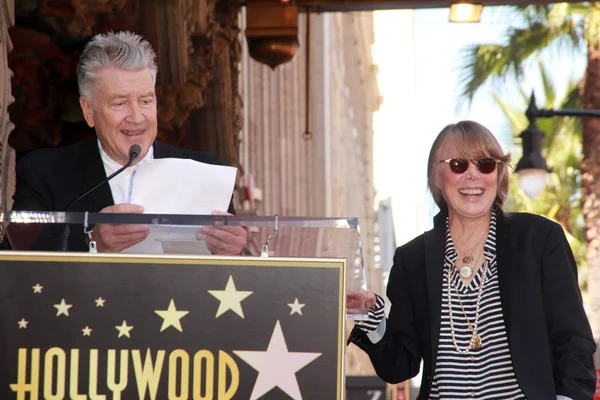 David Lynch, Sissy Spacek na introdução de Sissy Spacek no Hollywood W — Fotografia de Stock