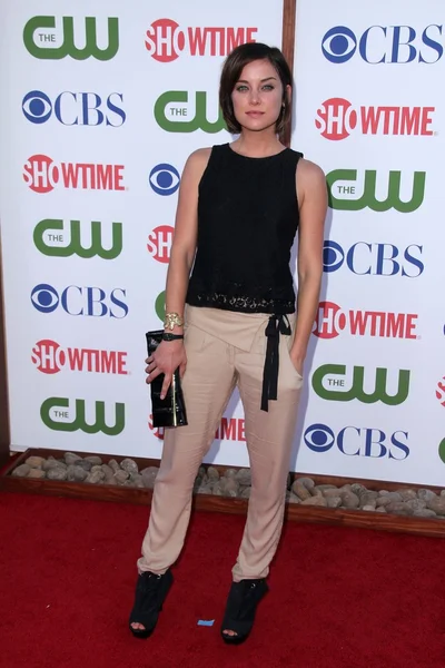 Jessica schlenderte über die cbs, die cw und showtime tca party, die pagode, beve — Stockfoto