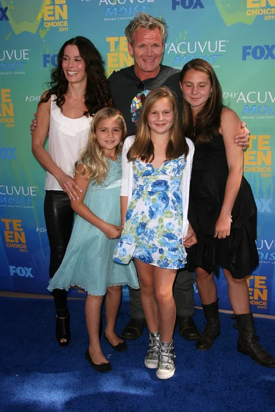 Gordon Ramsay et sa famille aux Teen Choice Awards 2011, Universal Amphith — Photo