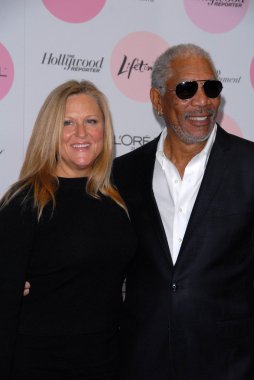 Lori McCreary and Morgan Freeman at The Hollywood Reporter's Power 100: Wo