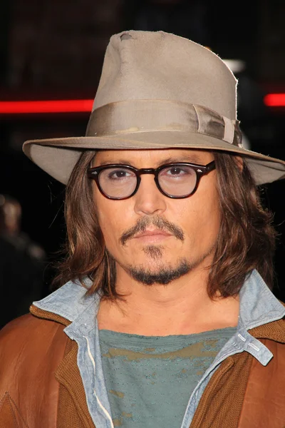 Johnny Depp en el "Rango" Los Angeles Premiere, Village Theater, Westwood —  Fotos de Stock