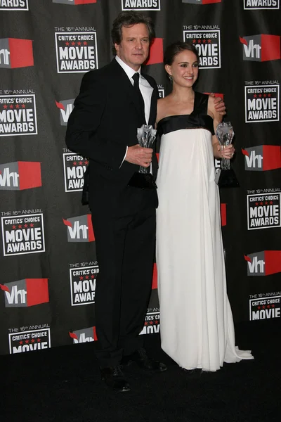 Colin Firth e Natalie Portman — Foto Stock