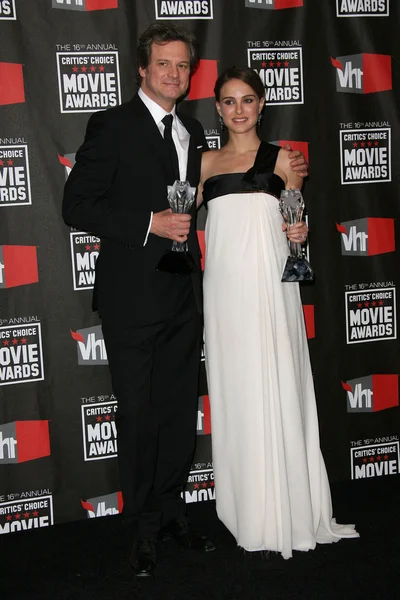 Colin Firth y Natalie Portman — Foto de Stock