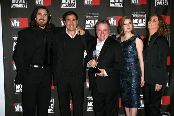 Christian Bale, David O Russell, Jack McGee, Amy Adams and Melissa Leo — Stock Photo, Image
