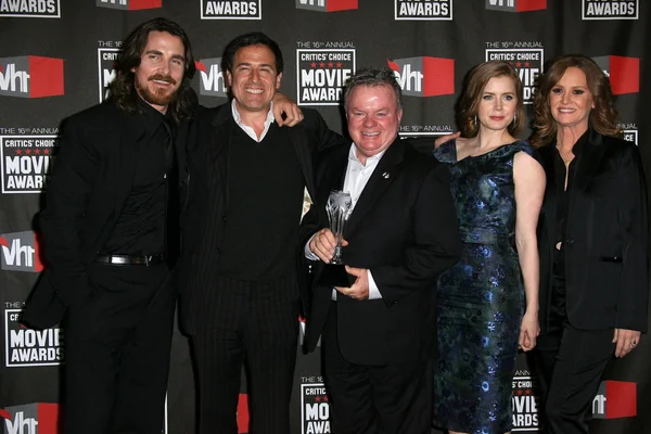 Christian Bale, David O Russell, Jack McGee, Amy Adams and Melissa Leo — Stock Photo, Image