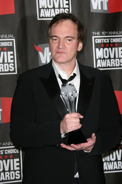 Quentin tarantino på film på den 16: e årliga critics' choice awards press ro — Stockfoto