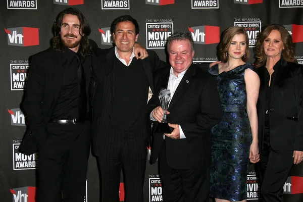 Christian Bale, David O Russell, Jack McGee, Amy Adams y Melissa Leo — Foto de Stock