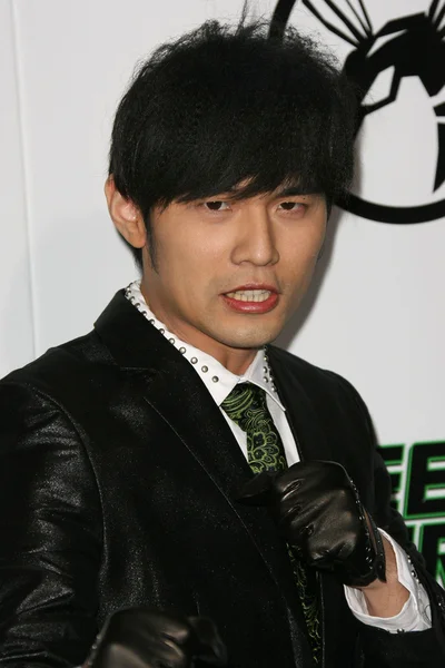 Jay Chou en "El Avispón Verde" Los Ángeles Estreno, Teatro Chino, Holl — Foto de Stock