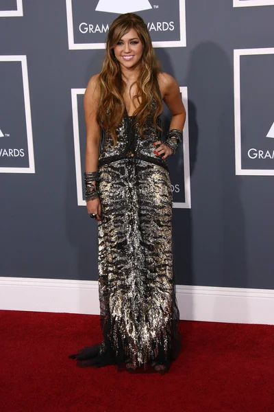 Miley Cyrus at the 53rd Annual Grammy Awards, Staples Center, Los Angeles, — ストック写真