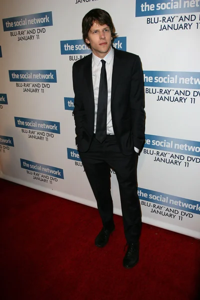 Jesse Eisenberg at 'The Social Network' Blu-Ray and DVD Launch, Spago, Be — Stock Photo, Image