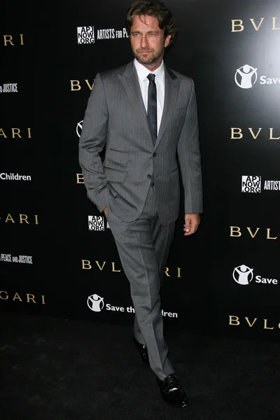 Gerard Butler at a Bvlgari Private Event Honoring Simon Fuller And Paul Ha — Stock Photo, Image