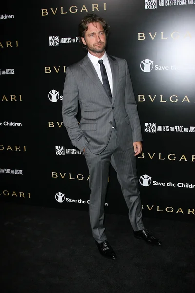 Gerard Butler at a Bvlgari Private Event Honoring Simon Fuller And Paul Ha — Stock Photo, Image