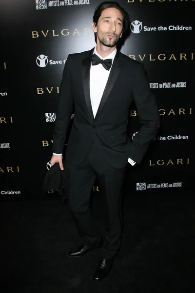 Adrien Brody at a Bvlgari Private Event Honoring Simon Fuller And Paul Haggis To Benefit Save The Children And Artists For Peace And Justice, Private Location — Stock Photo, Image