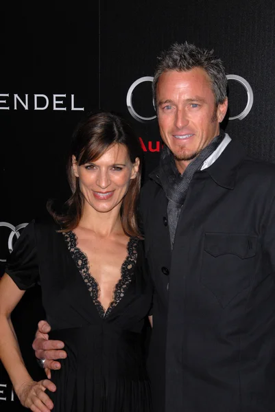 Perrey Reeves and John Musser at a party by Audi and J. Mendel to Celebrat — Stock Photo, Image