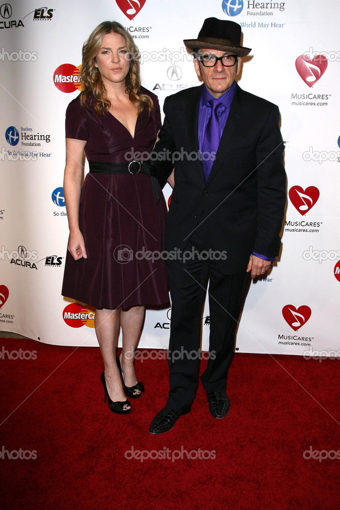 Diana Krall and Elvis Costello at the MusiCares Tribute To Barbra Streisan ...