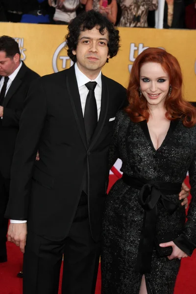 Christina Hendricks and Geoffrey Arend at the 17th Annual Screen Actors Gu — Stock Photo, Image