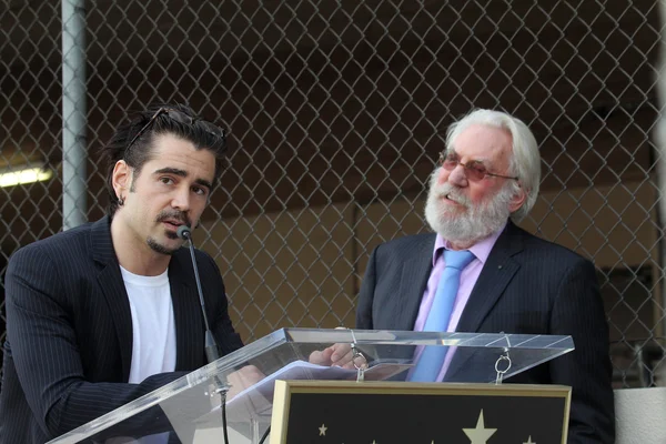 Colin Farrell and Donald Sutherland — Stock Photo, Image