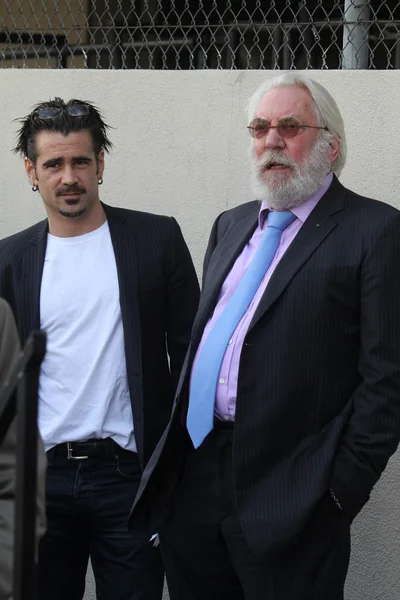 Colin farrell i donald sutherland — Zdjęcie stockowe