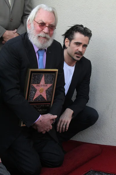 Colin Farrell e Donald Sutherland — Fotografia de Stock
