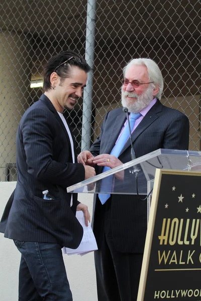 Colin farrell ve donald sutherland — Stok fotoğraf