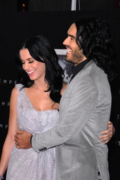 Katy perry und russell marke — Stockfoto