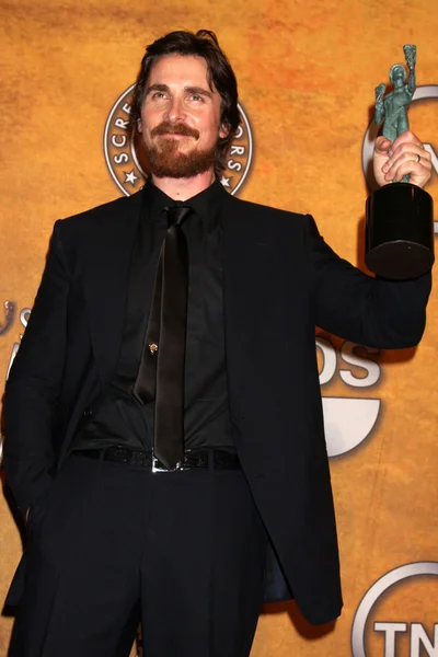 Christian Bale en la 17ª edición anual de los Premios Sindicatos de Actores Sala de Prensa, S —  Fotos de Stock