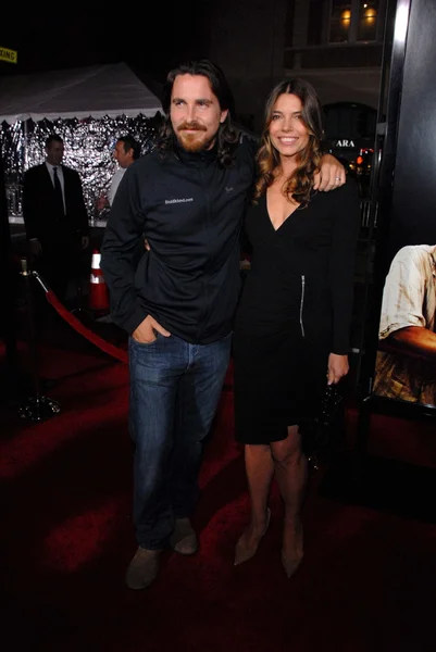 Christian Bale, wife Sibi Blazic — Stock Photo, Image