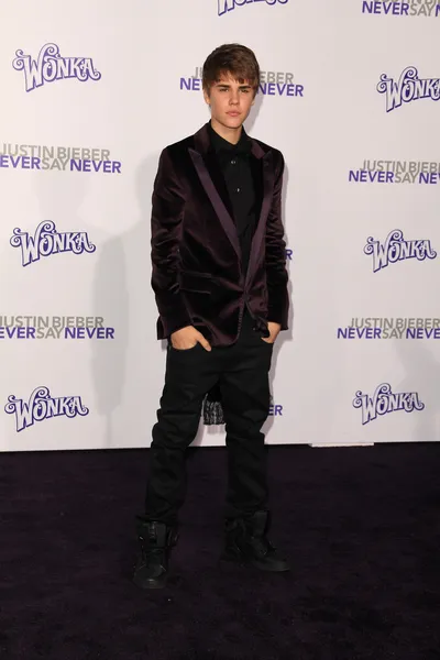 Justin Bieber en el "Justin Bieber: Never Say Never" estreno en Los Ángeles —  Fotos de Stock