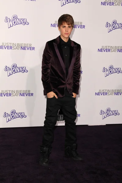 Justin Bieber à la première de "Justin Bieber : Never Say Never" à Los Angeles — Photo