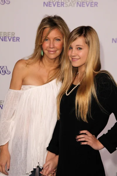 Heather Locklear and Eva Sambora at the "Justin Bieber: Never Say Never" L — Stock Photo, Image