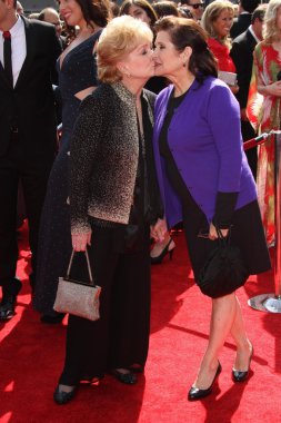 Debbie Reynolds and Carrie Fisher at the 2011 Primetime Creative Arts Emmy