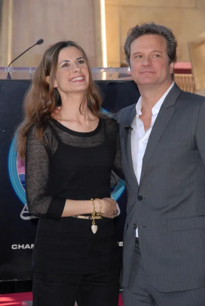 Colin Firth e esposa Livia Giuggioli — Fotografia de Stock