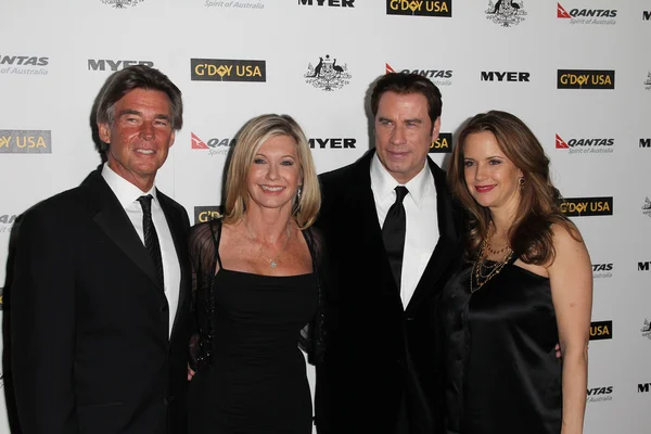 John Easterling, Olivia Newton John, John Travolta, Kelly Preston at the G — Stock Photo, Image