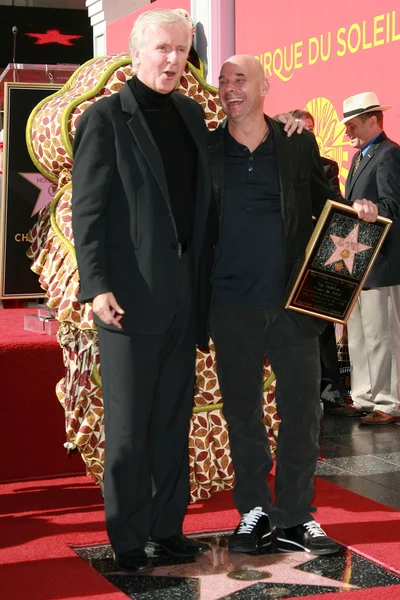 James Cameron and Guy Laliberte at Guy Laliberte Honored With Star On The — Stock Photo, Image