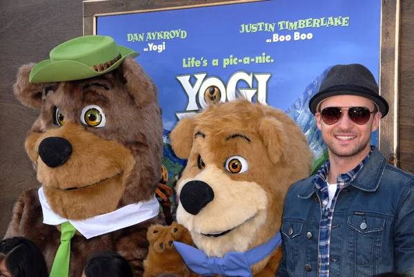 Justin Timberlake en el "Oso Yogui" estreno en Los Ángeles, Village Theater — Foto de Stock