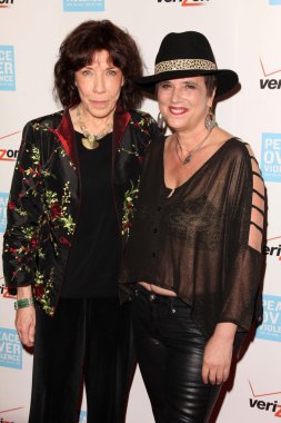 Lily Tomlin, Eve Ensler at the Peace Over Violence 40th Annual Humanitaria