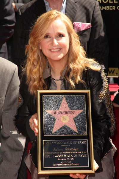 Melissa Etheridge en el trhe Melissa Etheridge Star en The Hollywood Walk of — Foto de Stock