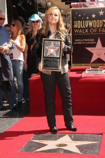 Melissa Etheridge en el trhe Melissa Etheridge Star en The Hollywood Walk of — Foto de Stock