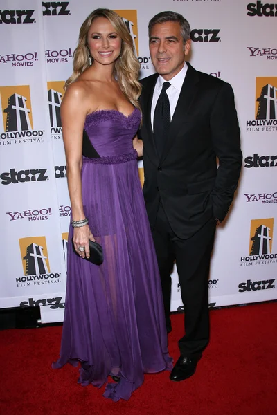 Stacy Keibler, George Clooney — Zdjęcie stockowe