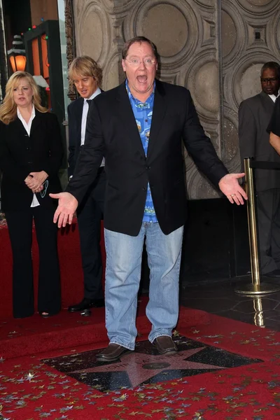 John Lasseter alla stella di John Lasseter sulla Hollywood Walk of Fame, Holly — Foto Stock