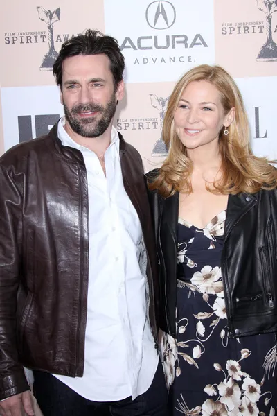 Jon Hamm and Jennifer Westfeldt at the 2011 Film Independent Spirit Awards — Stock Photo, Image