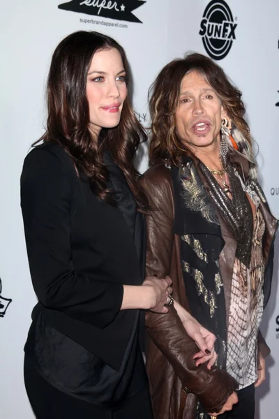 Liv Tyler ve Steven Tyler "Süper" Los Angeles Premiere, Mısır T — Stok fotoğraf