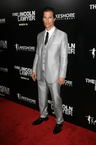 Matthew McConaughey no "The Lincoln Lawyer" Los Angeles Screening, Arcligh — Fotografia de Stock