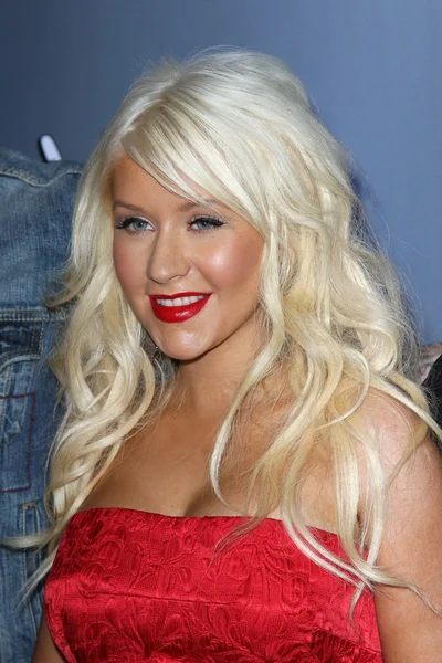 Christina Aguilera en la conferencia de prensa "The Voice" de la NBC, Los Angeles Center Studios —  Fotos de Stock