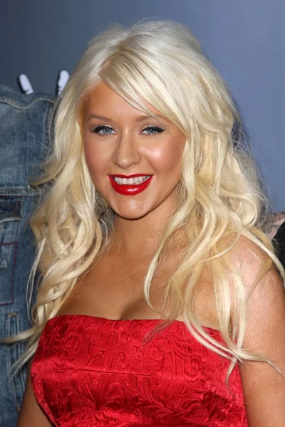 Christina aguilera w nbc's konferencji prasowej "głos", la centrum studios, los angeles — Zdjęcie stockowe