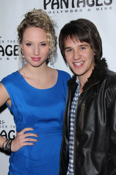 Molly McCook and Devon Werkheiser at the AVENUE Q Los Angeles Return, Pantages, Hollywood, CA. 03-01-11 — Stock Photo, Image