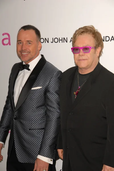 David Furnish and Elton John — Stock Photo, Image