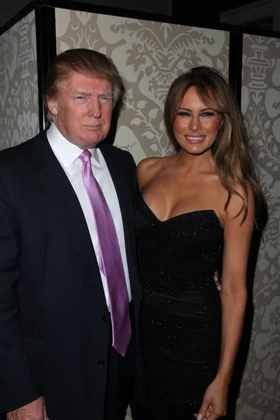 Donald Trump and Melania Trump at the QVC Red Carpet Style Party, Four Seasons Hotel, Los Angeles, CA. 02-25-11 — Zdjęcie stockowe